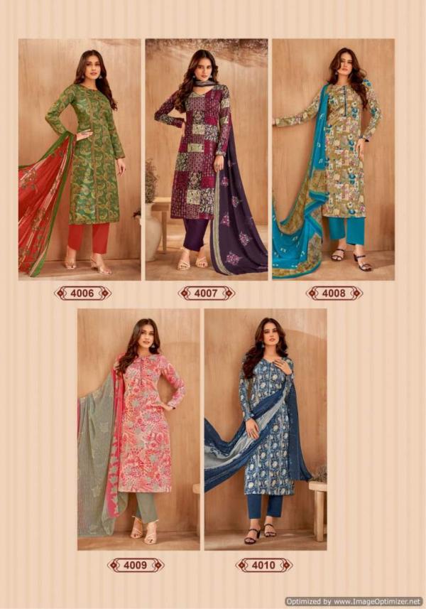 Suryajyoti Naishaa Vol 40 Jaam Satin Cotton Printed Dress Material